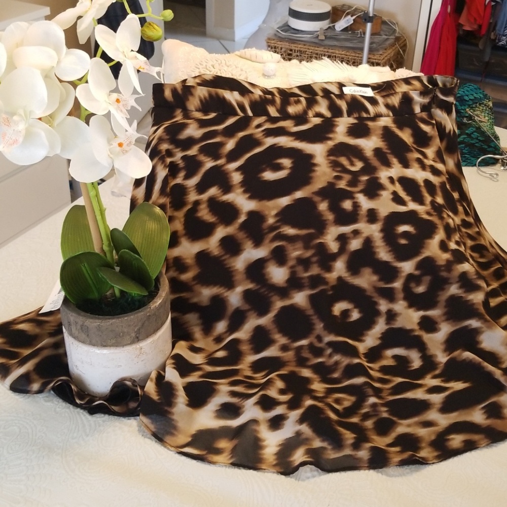 Calvin Klein Animal Print Skirt